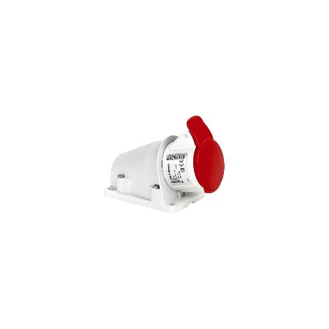 Socle prise BT saille inclinée, connexion vis, IP44, 16 A 3P+T 380-415 V - PKF16W434