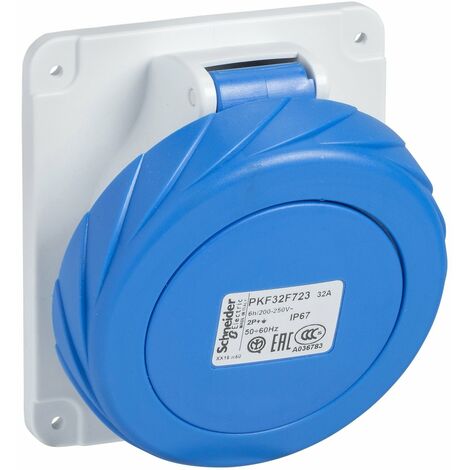 SOCLE PRISE ENC. INC. 125A 2PT  200-250V IP67 50-60HZ - 81290