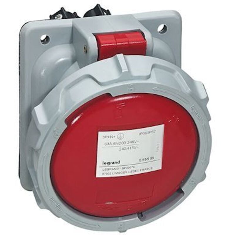 Legrand - Prise fixe P17 IP66/67 63A de 380V à 415V 3P+N+T 555589