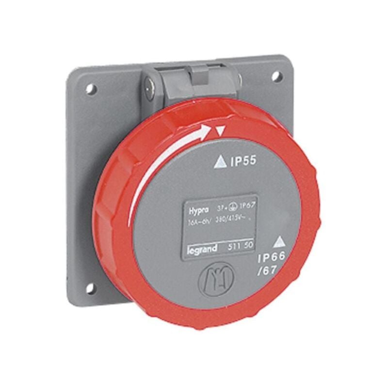 Legrand - Prise à entraxes unifiés Hypra IP66/67-55 - 380V à 415V - 3P+T- plastique