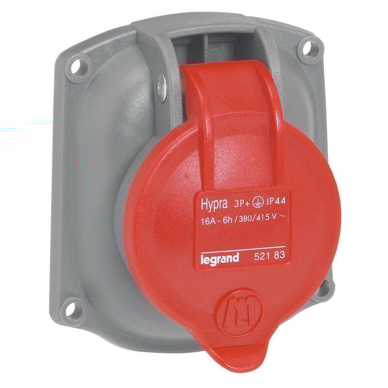 Prise transfert direct Hypra 32A pour remplacement Martin Lunel 32A 3P+T 380V à 415V plastique (052883)