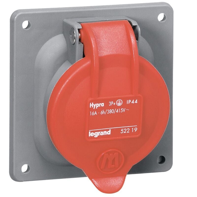 Legrand - prise tableau 32 ampères 2p+t ip44 rouge hypra eu 52918