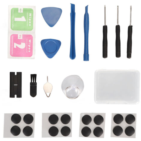Socles de rechange pour MacBook Pro en plastique résistant, facile à installer avec pieds et tournevis inclus.