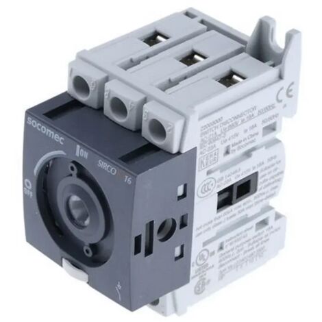 Socomec 22003000 - Socomec disconnectors, three-pole 1 NO/3 NC (auxiliary), 16 A, 7.5 kW