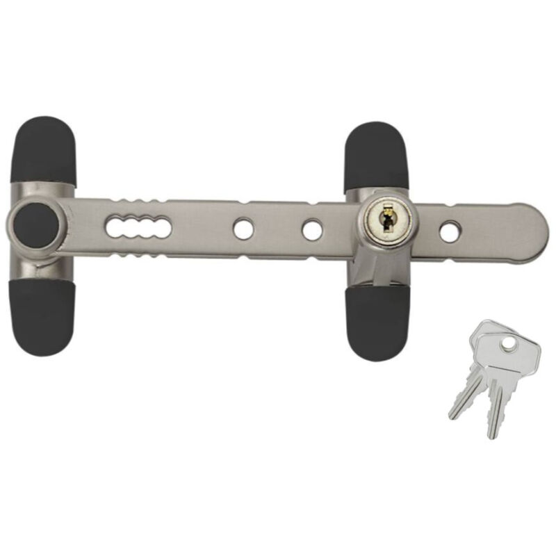 Socona - Entrebaîlleur à clé airlock pour fenêtre couleur nickelé L4C