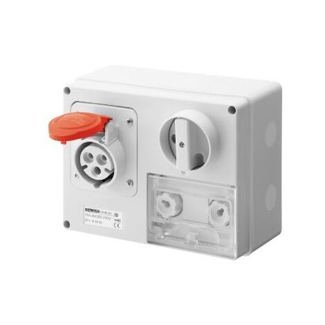 SOC.PR.VE.H.A.F.2P+T 16A 400V 9H CBF GEWISS GW66029
