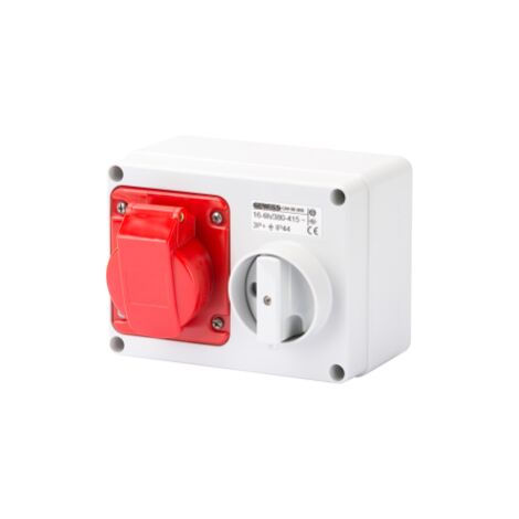 SOC.PR.VE.H.A.F.3P+T 16A 400V 6H SBF GEWISS GW66008
