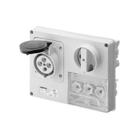 SOC.PR.VE.H.S.F.3P+T 32A 500V 7H CBF GEWISS GW66143