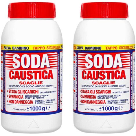 Soda Caustica Marten 2 kg  Scaglie per Scarichi e Pulizia