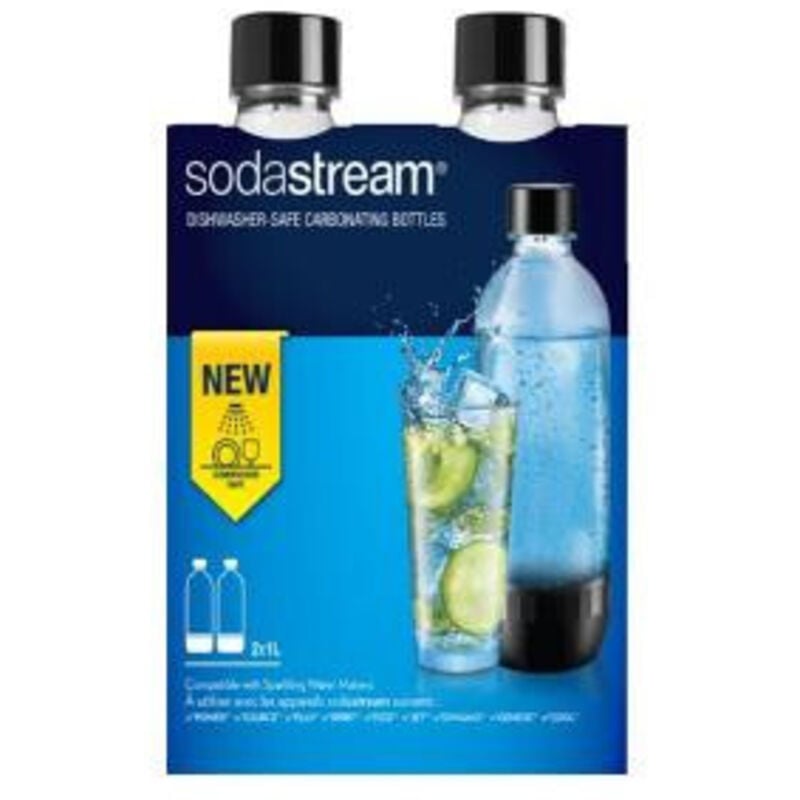 Lot de 2 bouteilles en plastique (1L) pour Sodastream Genesis, Play, Source, Power et Spirit - 1042260310