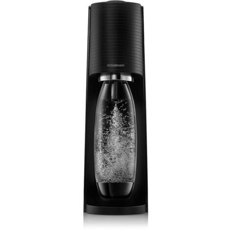 sodastream Terra - Máquina de agua con gas y botella de agua con gas de 1 litro, fabricante de bebidas retro con botella de agua sin BPA y botella de gas CO2 de conexión rápida para agua carbonatada