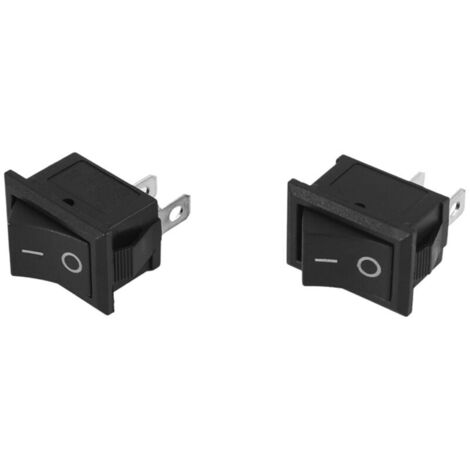 SODIAL(R) 2 pezzi auto AC 6A/250V 10A/125V pin posizione ON/OFF interruttore a bilanciere KCD1