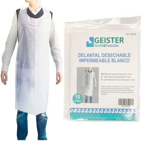 Sodico 00698 Grembiule monouso impermeabile bianco 10 pezzi