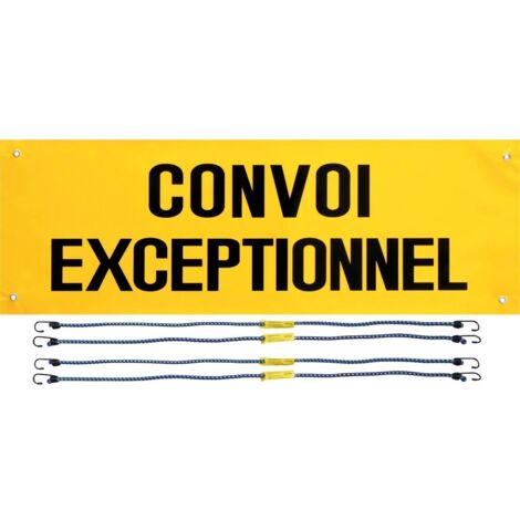 Sodise – Bâche convoi exceptionnel 1200x400mm 1000g/m² avec œillets Ø 11mm et 4 sandows 1,05m – Protection optimale pour transports agricoles