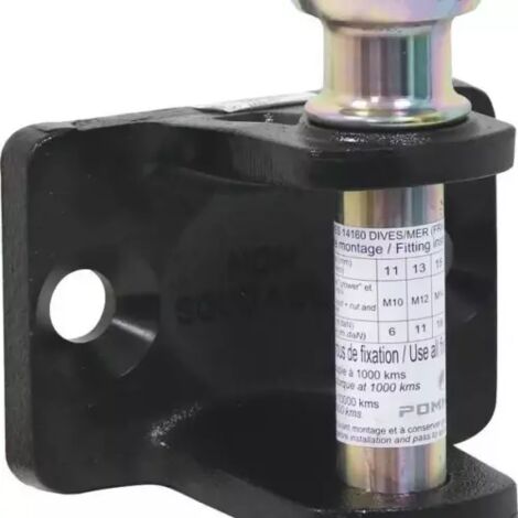 Sodise – Chape mixte d'attelage 3,5T – Diamètre de boule 50mm – Entraxe 90mm – Installation rapide avec visserie incluse