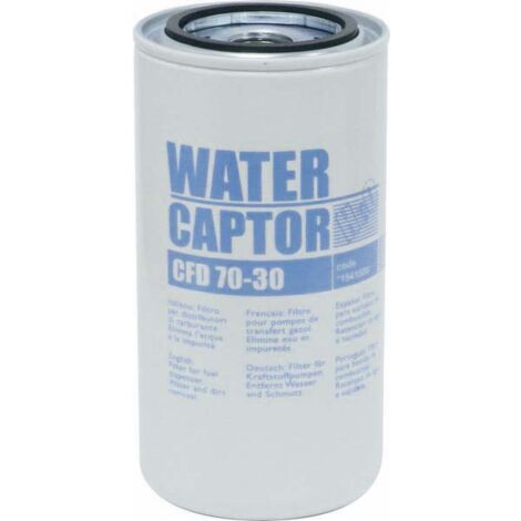 Sodise – Filtre à carburant 8415 – Cartouche avec absorption d'eau – Débit 70l/mn 30 microns – Filetage 3/4"G – Ø 95mm H 220mm