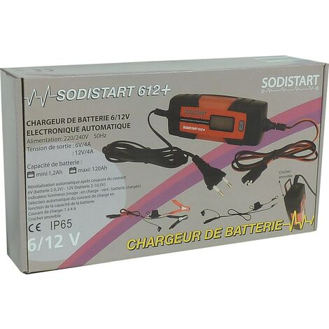 SODISTART - Chargeur électronique automatique Sodistart 612 + - 04021