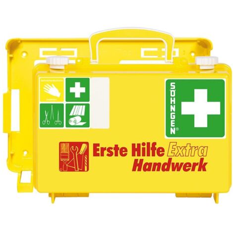 Söhngen Erste Hilfe Koffer extra Quick-CD Handwerk mit Füllung, Wandhalterung