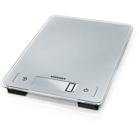 Soehnle Page Aqua Proof, digitale Küchenwaagen, wasserfest, spülmaschinengeeignet, Gewicht bis zu 10 kg, Haushaltswaage mit Sensor-Touch, elektronische Waage inkl. Batterien, extraflaches Design
