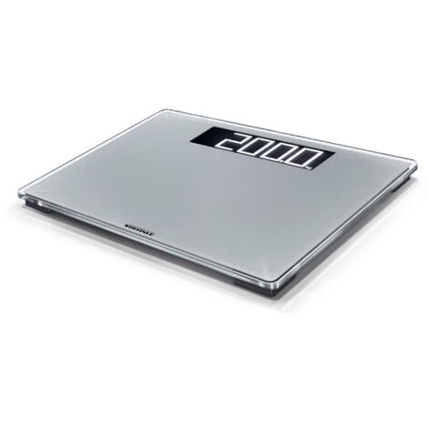 Soehnle Personenwaage Digital Style Sense Comfort 600, Körperwaage, Sicherheitsglas, LCD-Display, Silber, 63864