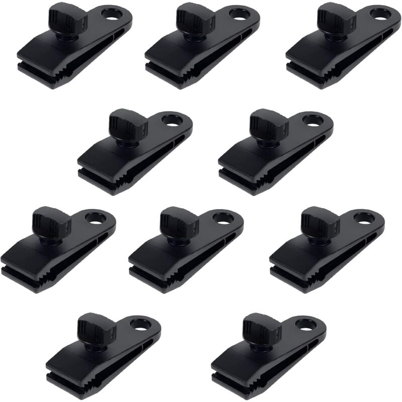 Soekavia - 10 Pcs Clips de Tente en Plastique Clips de Bâche de Sécurité Multifonctionnels Pinces de Tente en Nylon Clips de Bâche pour Camping Bâche