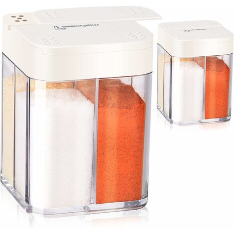 colore rosa Confezione da 6 scatole per condimento per vasetti di agitatore di spezie scatola per condimento trasparente per contenitori di plastica per dispenser di vasetti di spezie 