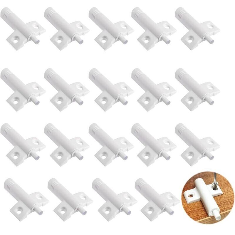 Confezione da 20 ammortizzatori per porte, armadi, guardaroba, cassetti, cuscinetti morbidi, cuscini silenziosi (bianco)