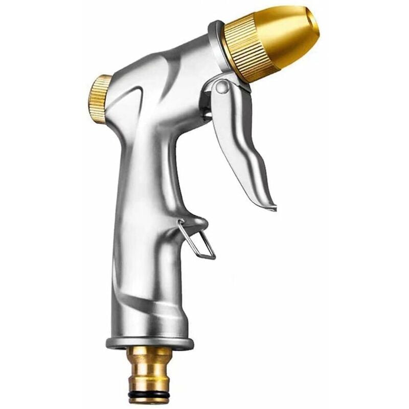 Pistolet d'arrosage métal Pistolet Arrosoir,bouton de contrle de débit facile,Pulvérisateur de Jardin à haute pression professionnel,Puissant pour