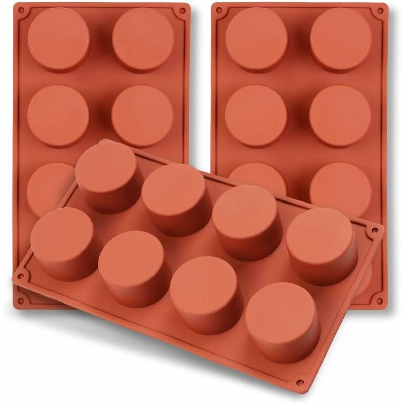 Stampo in silicone a 8 cilindri cavi, 3 confezioni...