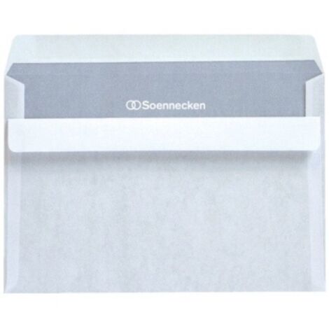 SOENNECKEN Briefumschlag Soennecken DIN C6 162 x 114 mm (B x H) ohne Fenster 75g/m² mit SelbstklebungPapier weiß 1.000 St./Pack.