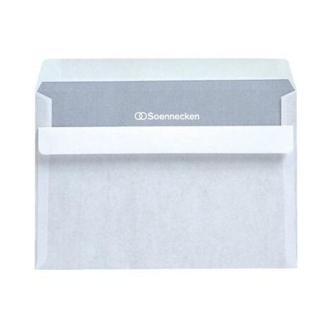 SOENNECKEN Briefumschlag Soennecken DIN C6 162 x 114 mm (B x H) ohne Fenster 75g/m² mit SelbstklebungPapier weiß 25 St./Pack.