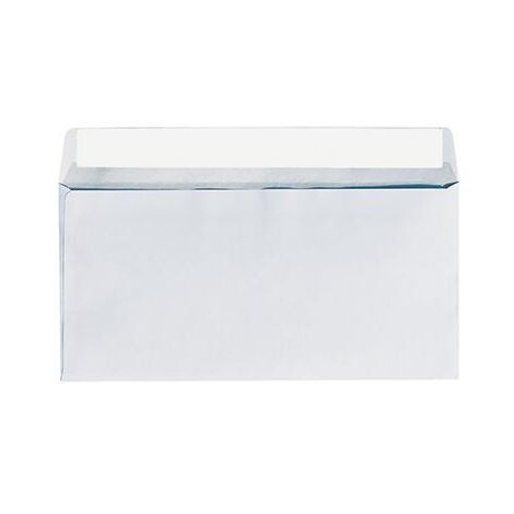 SOENNECKEN Briefumschlag Soennecken DIN lang 220 x 110 mm (B x H) ohne Fenster 80g/m² mit HaftklebungPapier weiß 100 St./Pack.