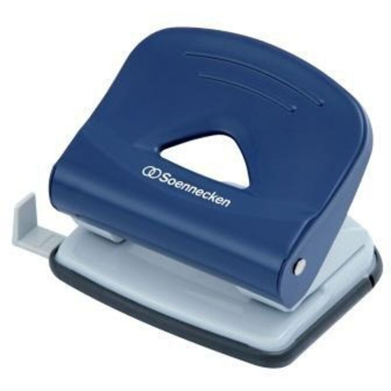 Soennecken Locher 8cm 25 Bl. (80 G/m²) Mit Anschlagschiene Blau