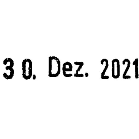 Soennecken Datumsstempel Abmessung der Stempelfläche: 27 x 4 mm ( Ausführung der Drucktexte: Monat in Buch
