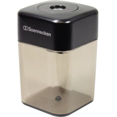 SOENNECKEN Dosenspitzer Soennecken 8mm Kunststoff schwarz/grau transparent