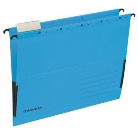 SOENNECKEN Hängetasche Soennecken DIN A4 220g/m² Recyclingkarton blau 25 St./Pack.