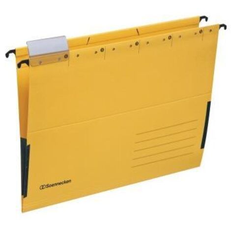 SOENNECKEN Hängetasche Soennecken DIN A4 220g/m² Recyclingkarton gelb 25 St./Pack.