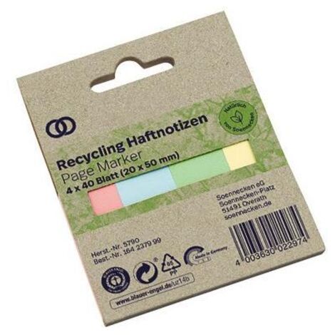 Soennecken Haftstreifen oeco RC 5790 20x50mm 40Bl. sort. 4St.