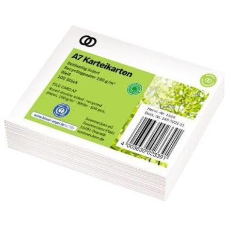 Soennecken Karteikarte oeco 1569 RC A7 liniert 100 St./Pack.