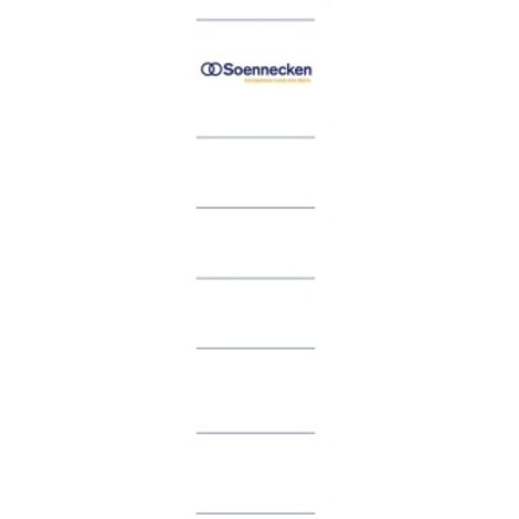 Soennecken Ordnerrückenetikett Format des Schildes: schmal/kurz Maße: 39 x 192 mm (B x H)