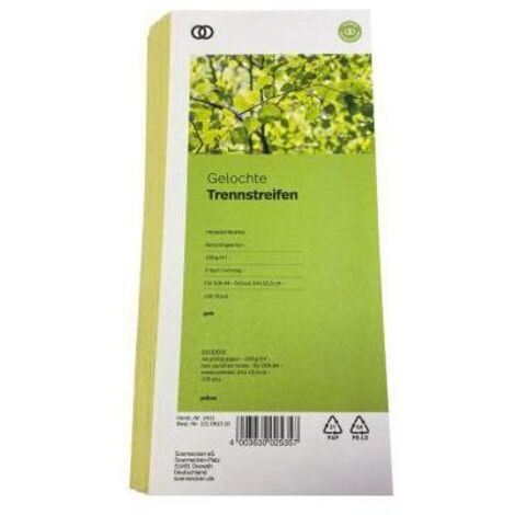 Soennecken Trennstreifen oeco 1411 10,5x24cm gelb 100St.