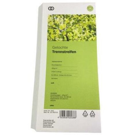 Soennecken Trennstreifen oeco 1412 10,5x24cm weiß 100St.