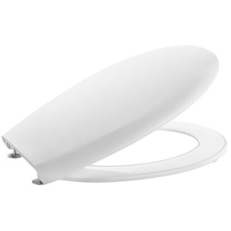 Tapa y asiento de SUPRALIT ® para inodoro VICTORIA (blanco) - ROCA Acabado bisagras: Plástico
