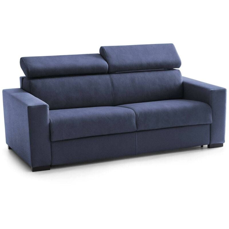 

Sofá Barbara 2 Plazas Grande, Sofá de Salón, Made in Italy, en tejido acolchado, con reposacabezas ajustables y apoyabrazos delgados, Cm: 180x95h85,