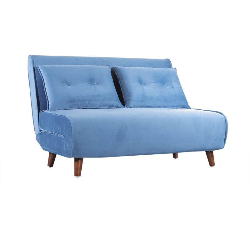 

Sofá cama 2 plazas de Diseño Vilna Terciopelo - Azul