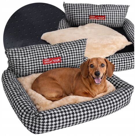 Sof谩 Cama M Negro y Blanco a Cuadros (25)
