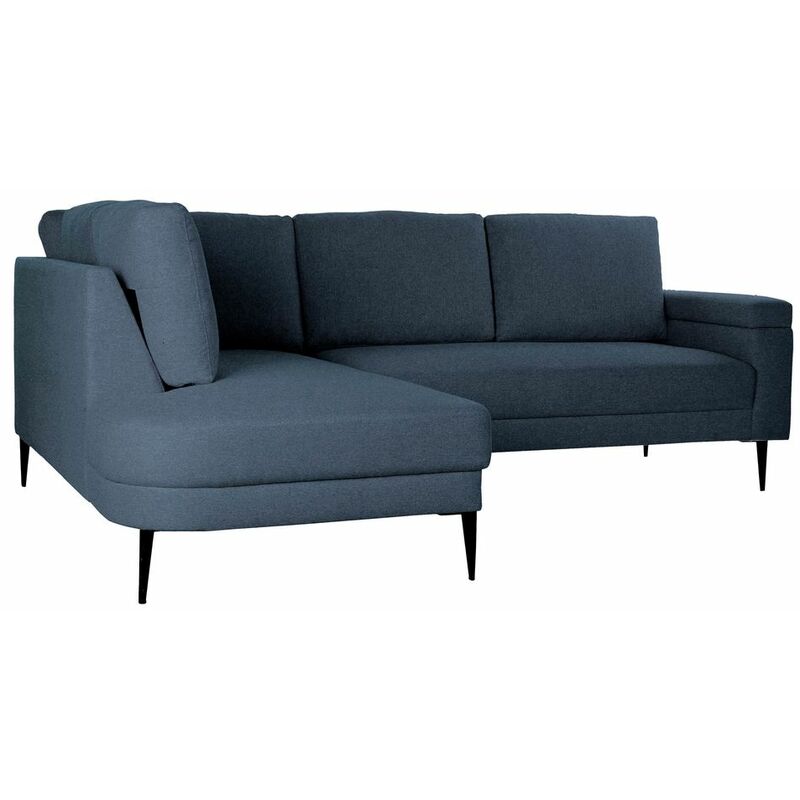 

Sofá chaise longue dkd home decor algodón metal azul marino (240 x 150 x 84 cm) Rogal