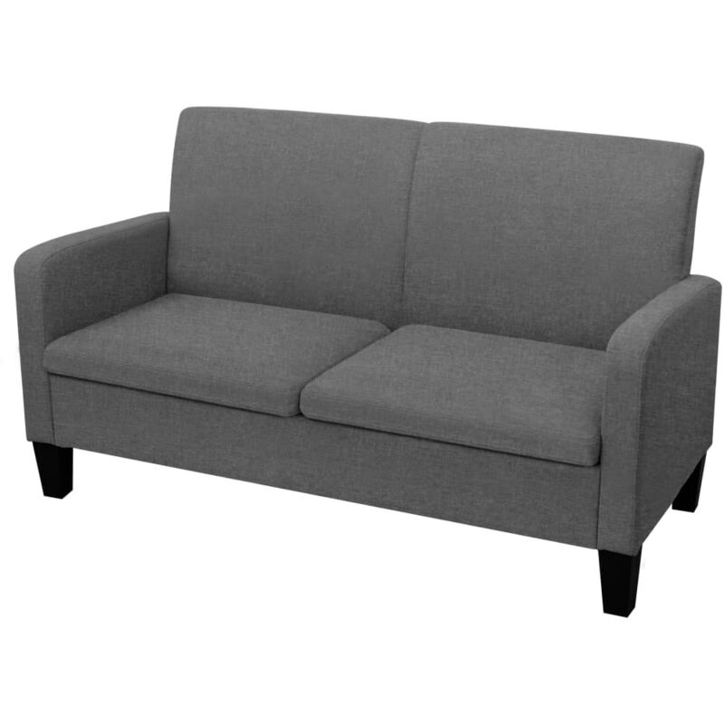 

Sofá de 2 plazas 135x65x76 cm gris oscuro - Gris