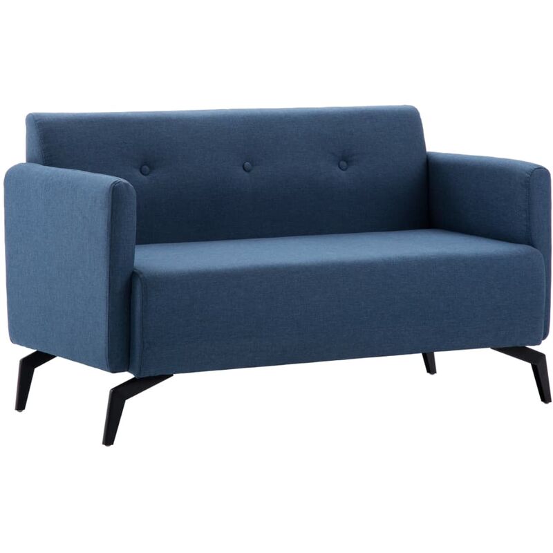 

Sofá de 2 plazas con tapizado de tela 115x60x67 cm azul - Azul