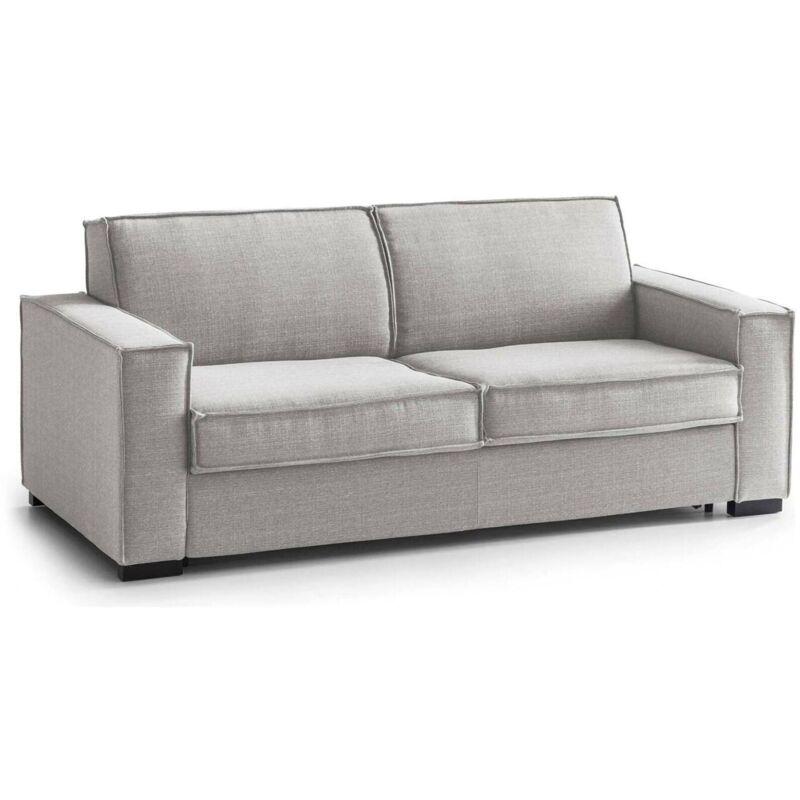

Sofá de 2 plazas Francesca, Sofá de sala de estar, Made in Italy, en tejido acolchado, con apoyabrazos delgados, Cm: 160x95h90, Color gris - Talamo
